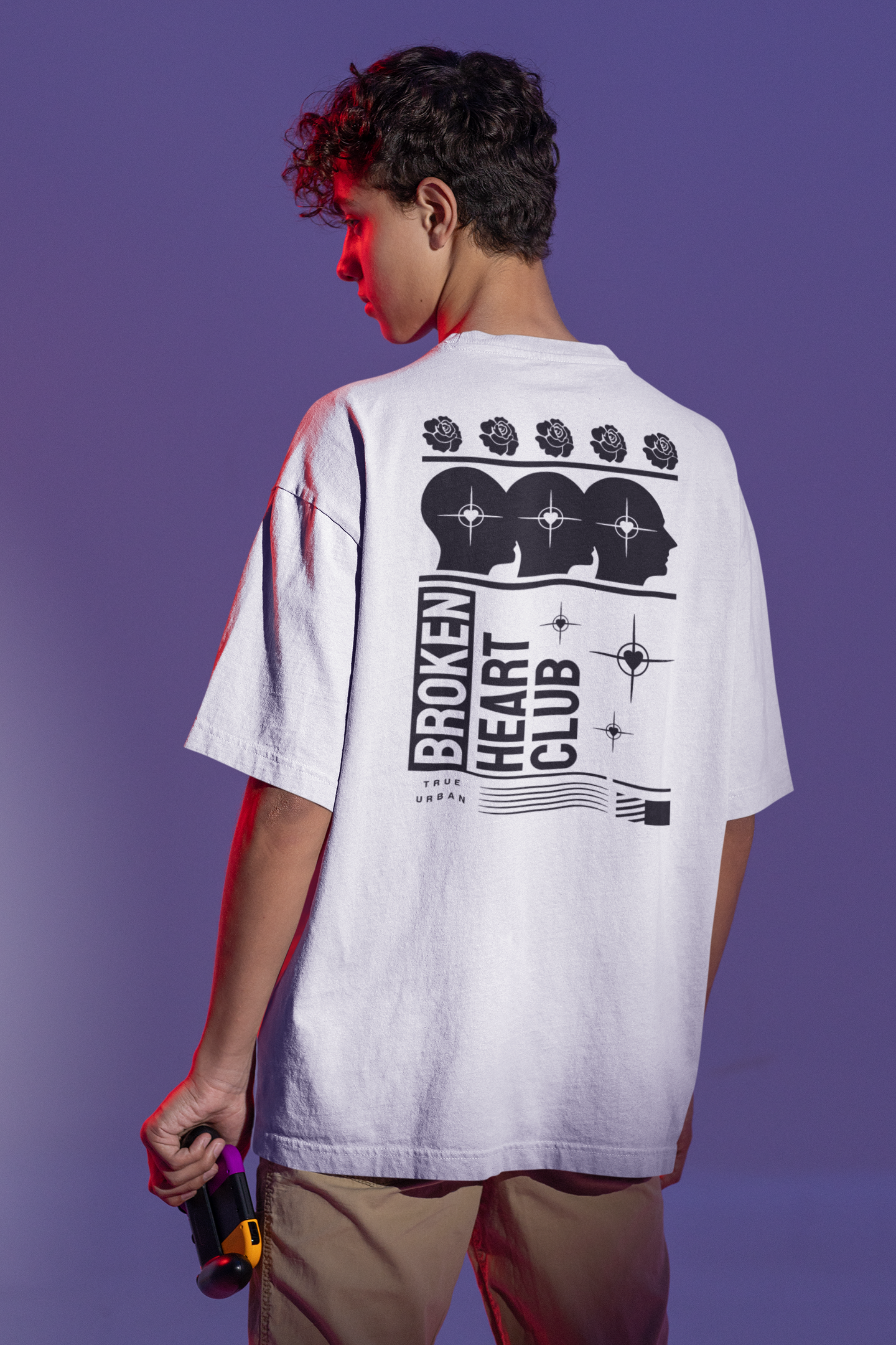 T- SHIRT HEAVY PREMIUM OVERSIZED "BROKEN HEART CLUB"